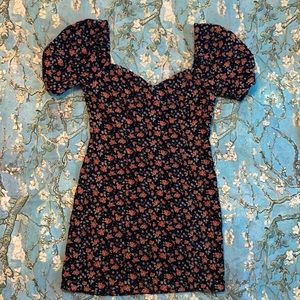 Urban Outfitters Bodycon Puff Sleeve Mini Dress